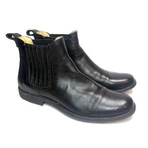 Frye Black Leather Ankle Boots | 7.5